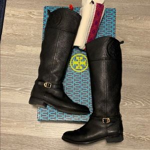 Tory Burch Marlene Leather Riding Boots